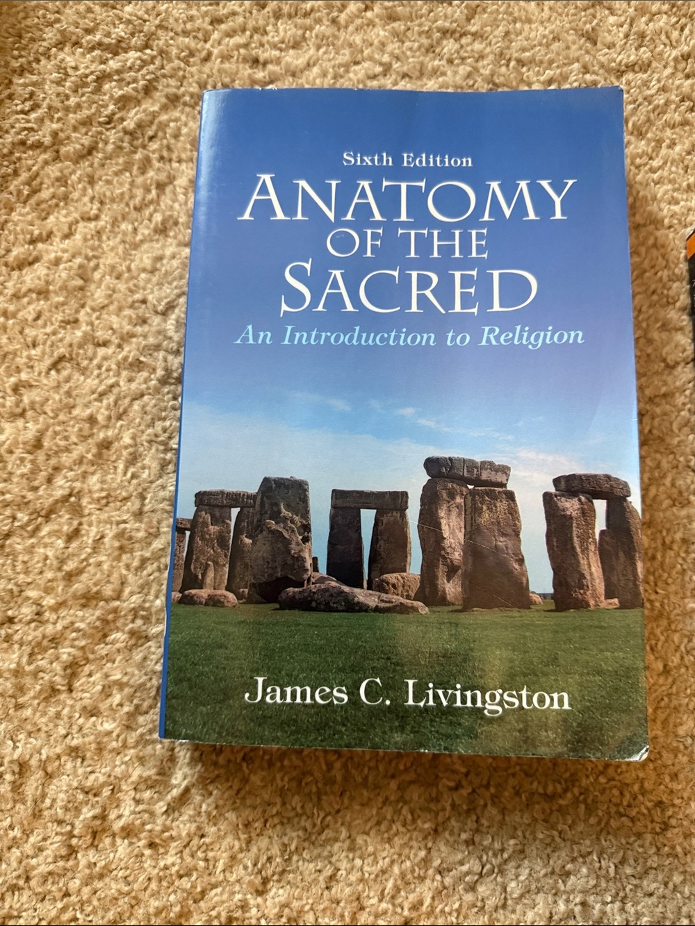Anatomy of the Sacred by James C. Livingston - Blue Cover